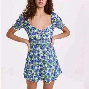 Alice + Olivia Blue Crawford Pansy Dress